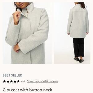 J. Crew Women's Light Gray Pea Coat